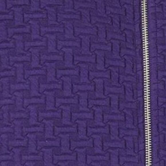 Sport Savvy Women's Jacket Sz XL Puff Jacquard Mock Neck Purple A673559 - Picture 2 of 4